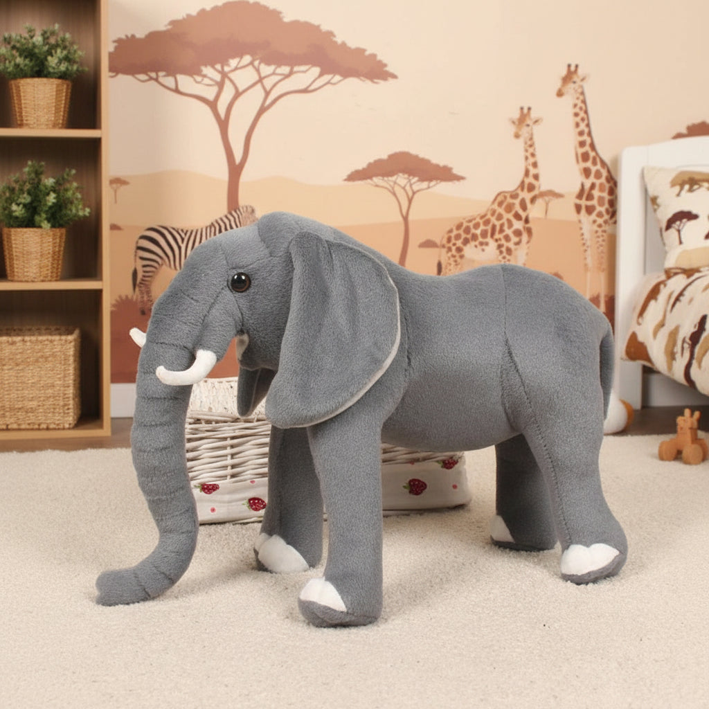 Peluche Géante Mon Grand Éléphant - décoration Chambre d'Enfant