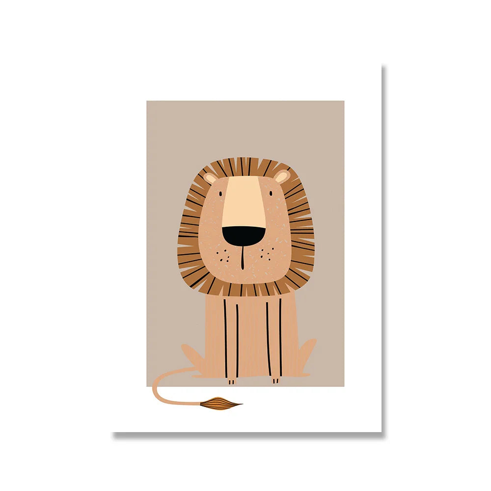 Toile Imprimée d'Animaux de Safari - Mes animaux déco