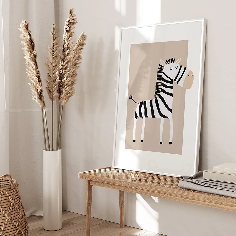 Toile Imprimée d'Animaux de Safari - Mes animaux déco