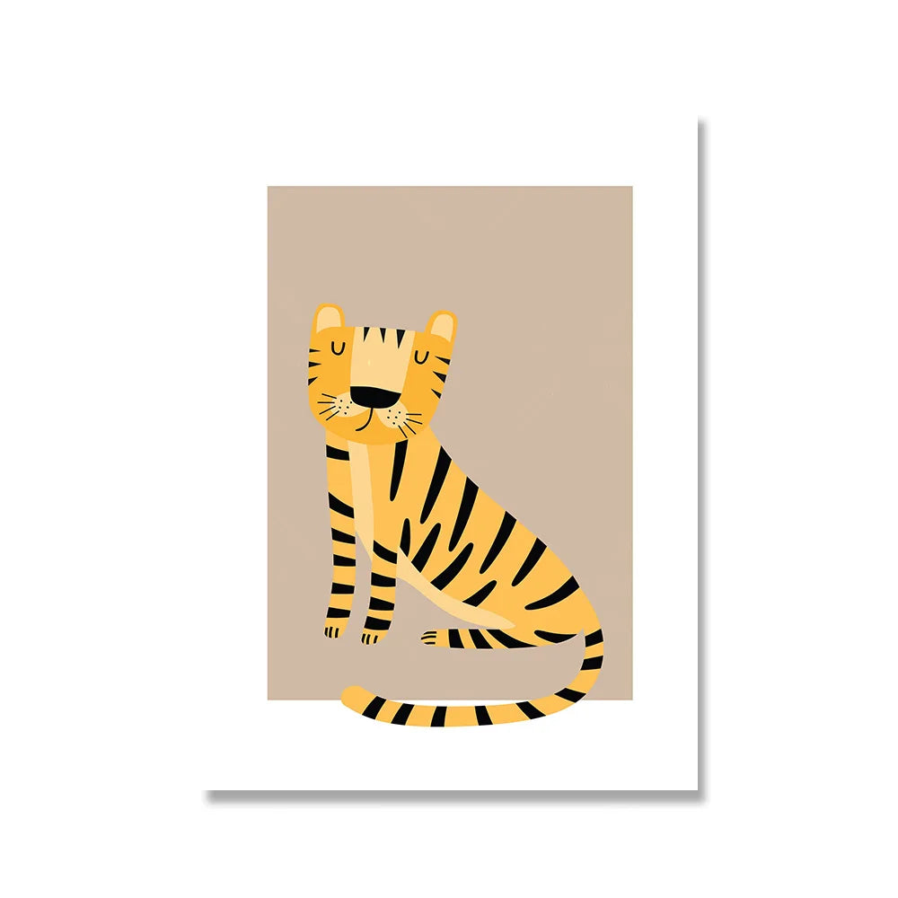 Toile Imprimée d'Animaux de Safari - Mes animaux déco