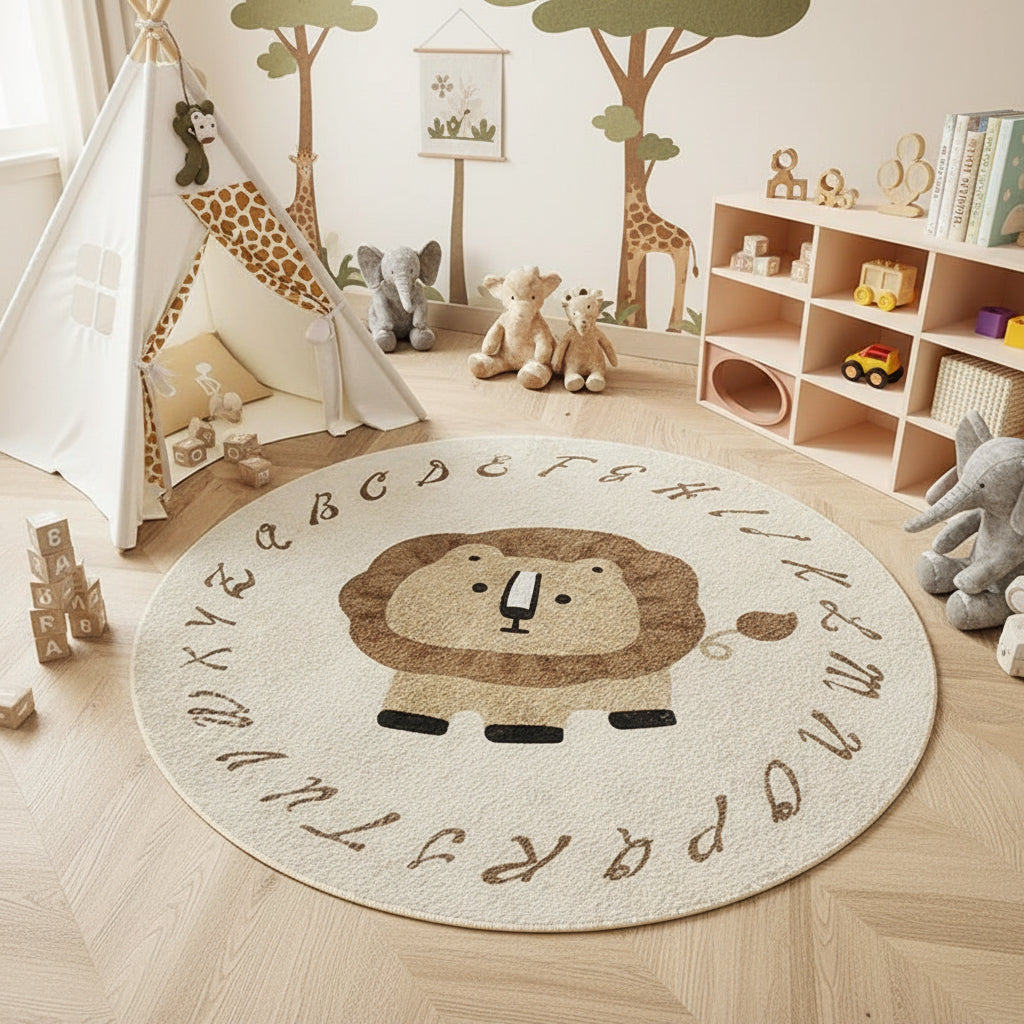 Tapis Enfant Rond Animaux