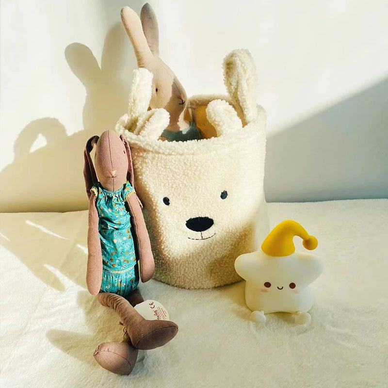 Mes Animaux Déco - chambre enfant - Panier Ours en Peluche