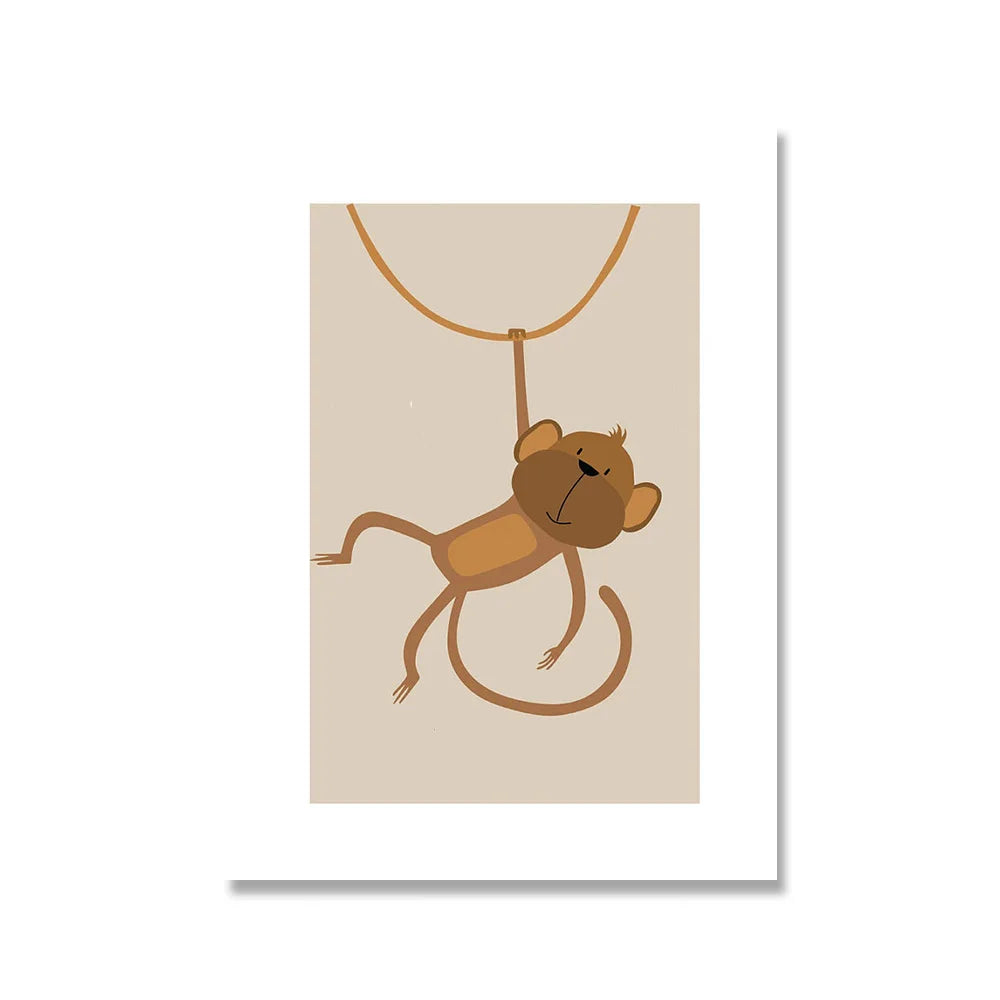 Toile Imprimée d'Animaux de Safari - Mes animaux déco