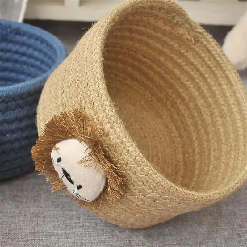 Mes animaux déco - Panier de rangement en corde de coton tissé