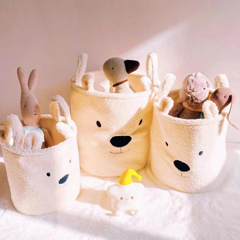 Mes Animaux Déco - chambre enfant - Panier Ours en Peluche