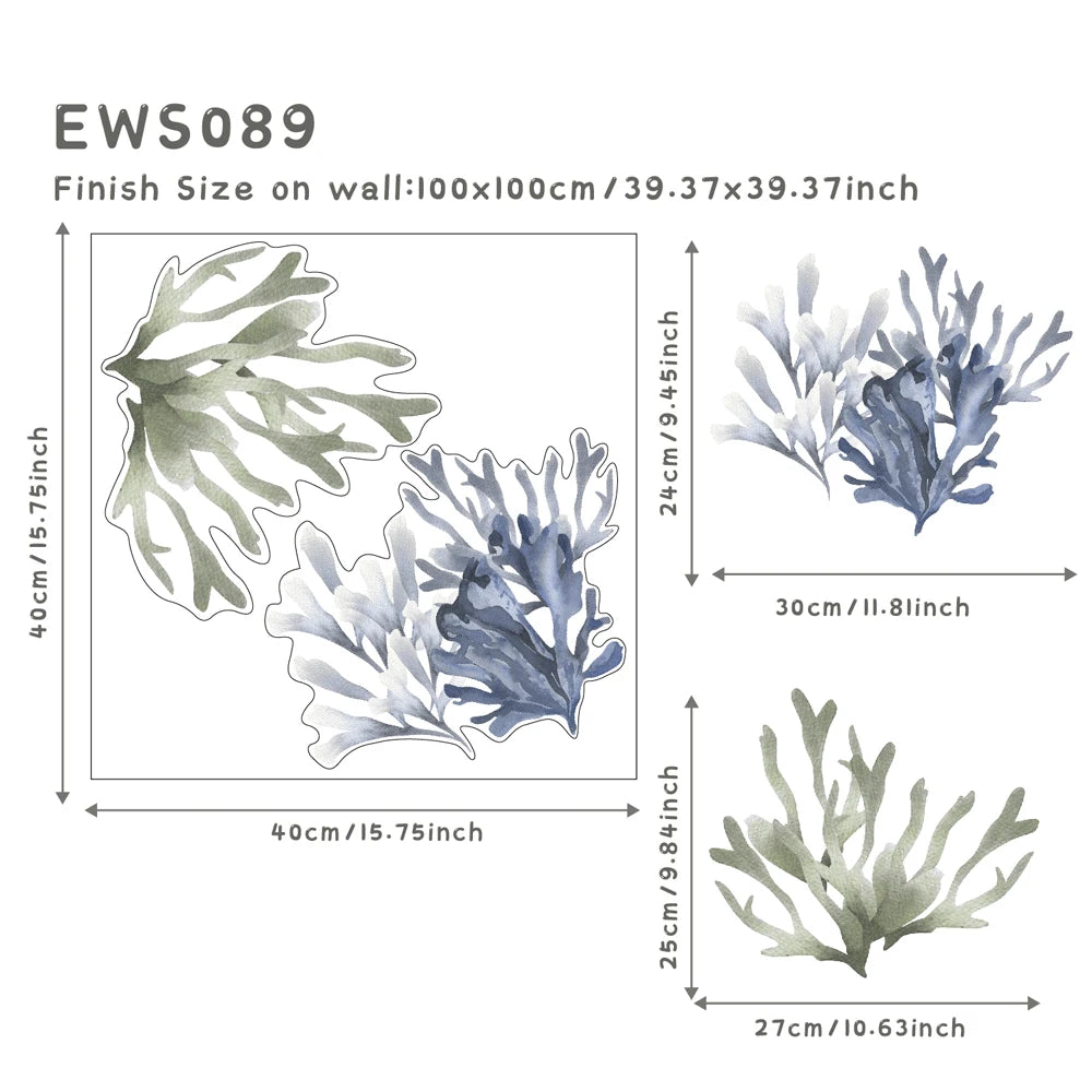 Autocollants Muraux de Poissons du Monde Sous-Marin de Mes animaux déco