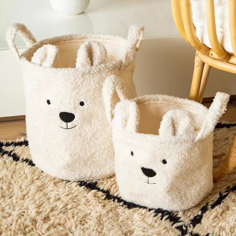 Mes Animaux Déco - chambre enfant - Panier Ours en Peluche