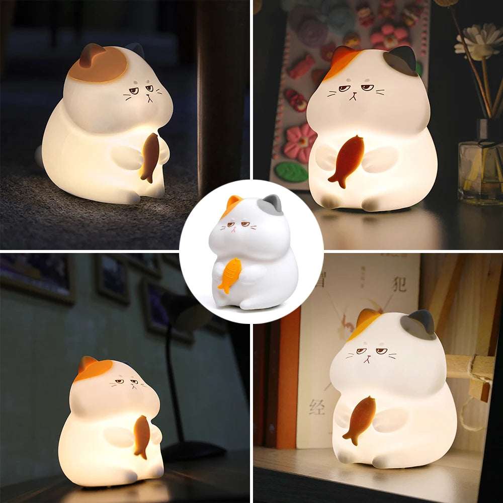 Veilleuse Chat Tout Rond