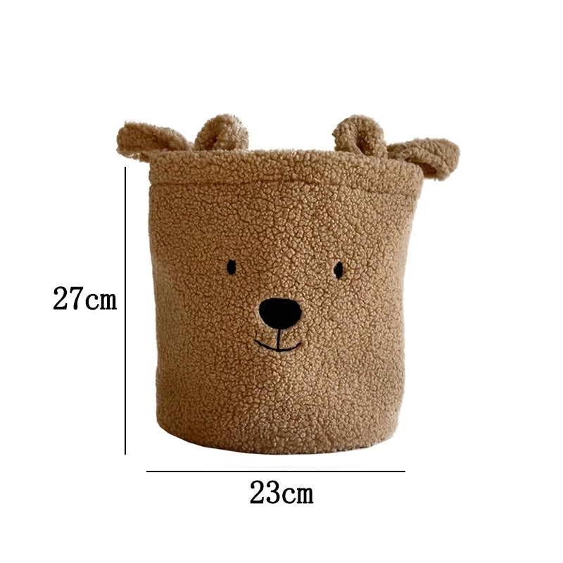 Mes Animaux Déco - chambre enfant - Panier Ours en Peluche