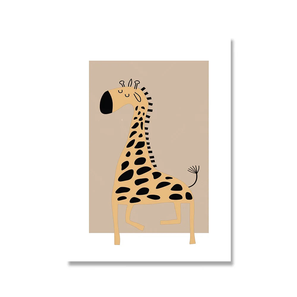Toile Imprimée d'Animaux de Safari - Mes animaux déco
