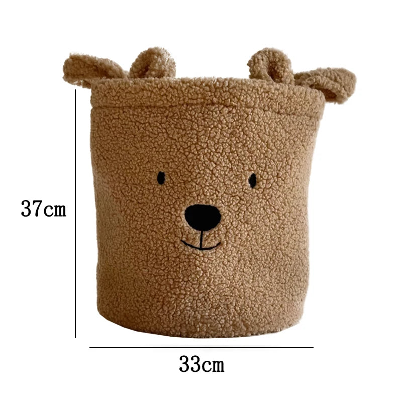 Mes Animaux Déco - chambre enfant - Panier Ours en Peluche