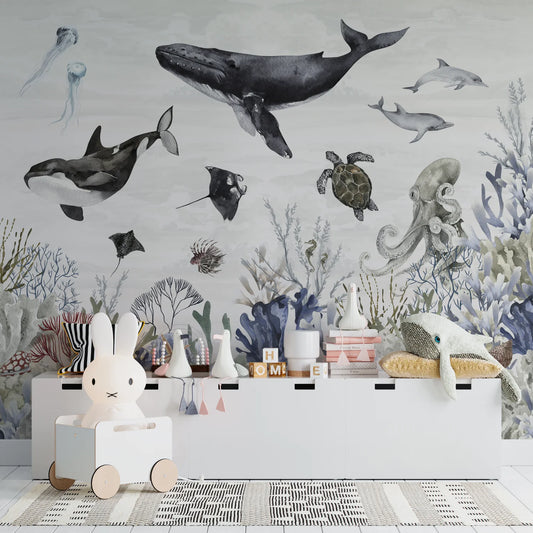 Mes animaux déco - papier peint océan 