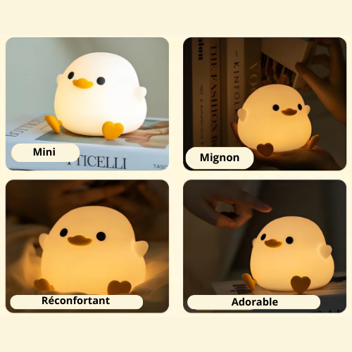 Mes animaux déco- Veilleuse Poussin en Silicone - Lumière Douce pour Nuits enfant