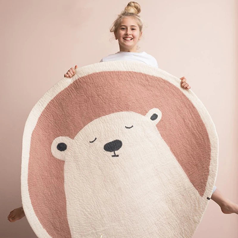 Tapis ronds animaux mignons