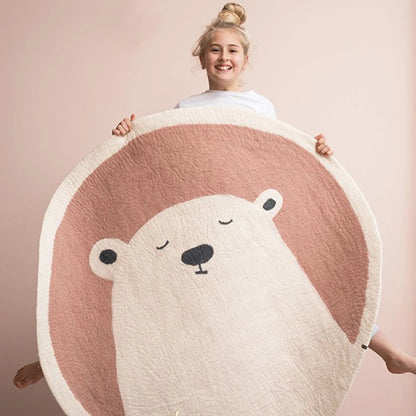 Tapis ronds animaux mignons