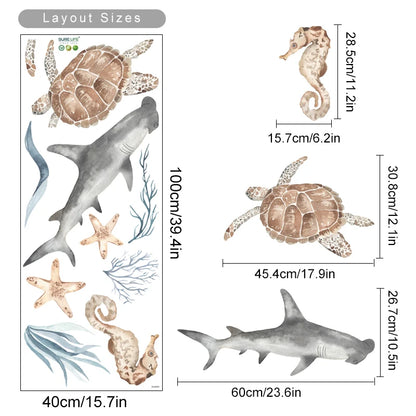 Mes animaux déco - Autocollants muraux Océan