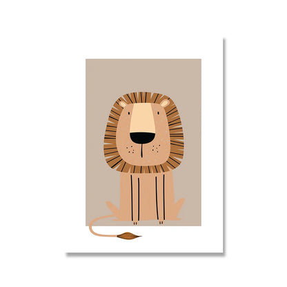 Toile Imprimée d'Animaux de Safari - Mes animaux déco