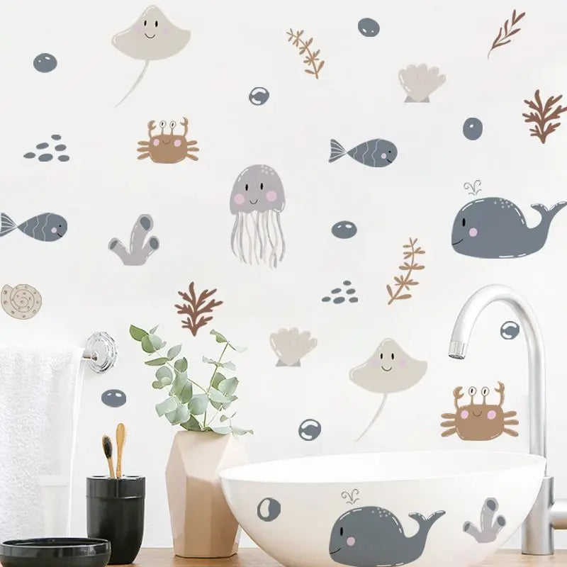 Stickers Muraux Océan Cartoon - Mes animaux déco