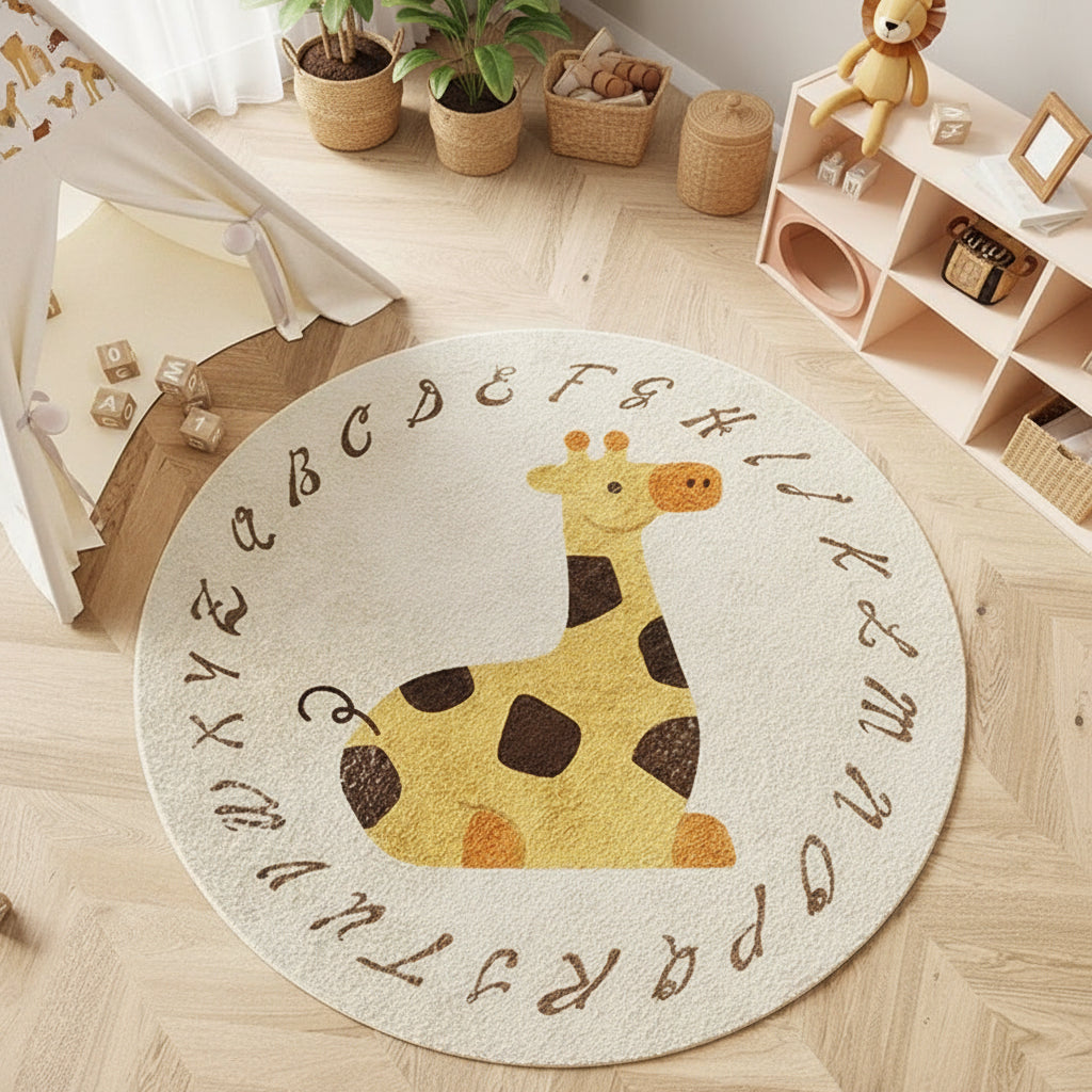 Tapis Enfant Rond Animaux