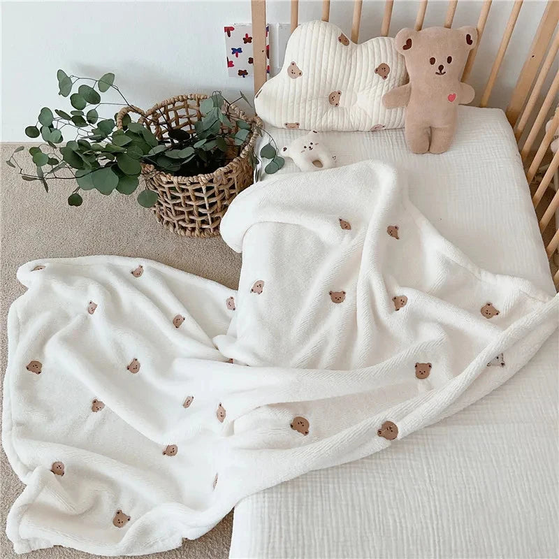 Couverture Bébé Douce en Velours de Mes animaux déco,
