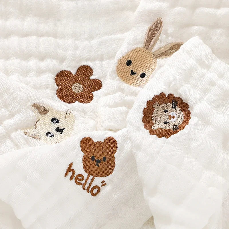 Serviette pour bébé - Mes animaux déco