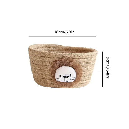 Mes animaux déco - Panier de rangement en corde de coton tissé
