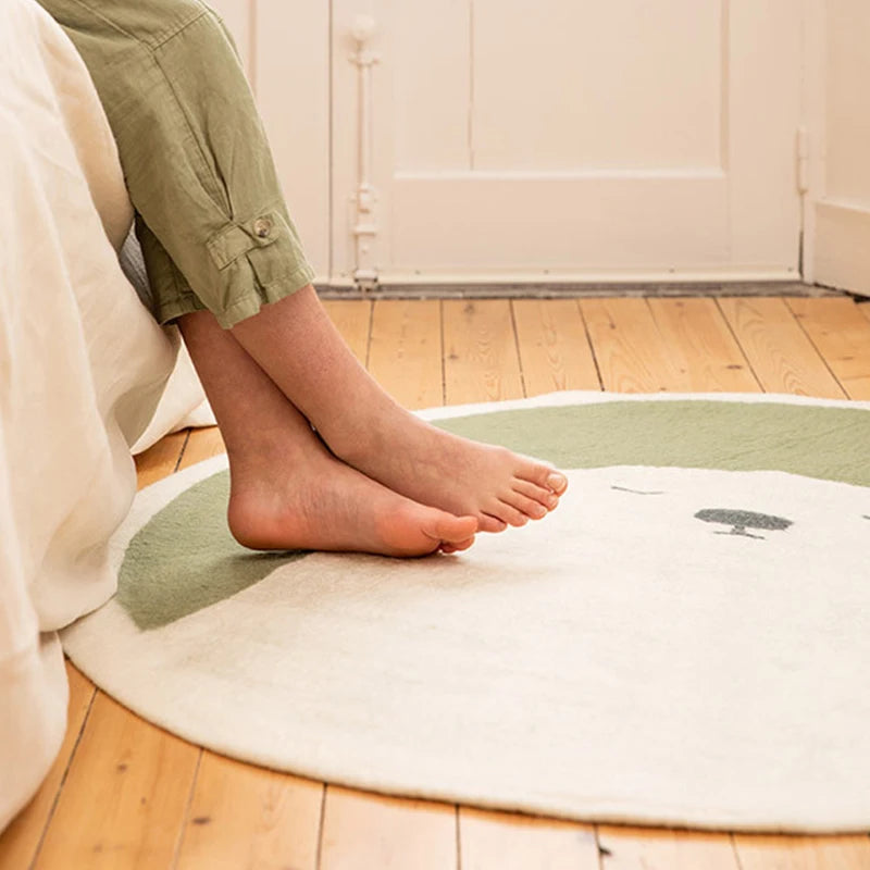 Tapis ronds animaux mignons