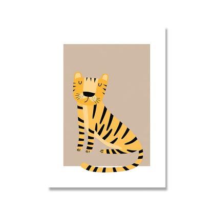 Toile Imprimée d'Animaux de Safari - Mes animaux déco
