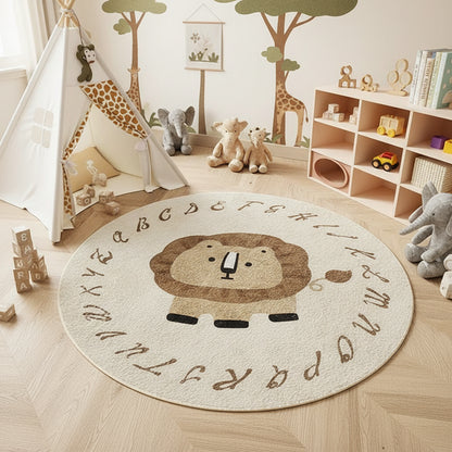 Tapis Enfant Rond Animaux