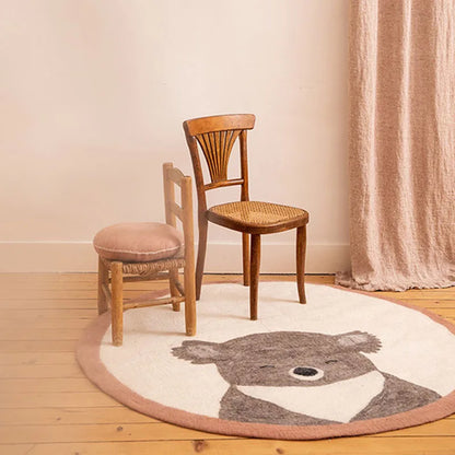 Tapis ronds animaux mignons