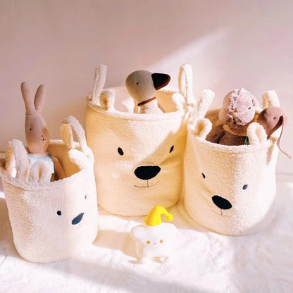 Mes Animaux Déco - chambre enfant - Panier Ours en Peluche