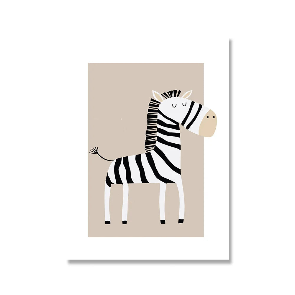 Toile Imprimée d'Animaux de Safari - Mes animaux déco