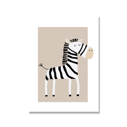 Toile Imprimée d'Animaux de Safari - Mes animaux déco