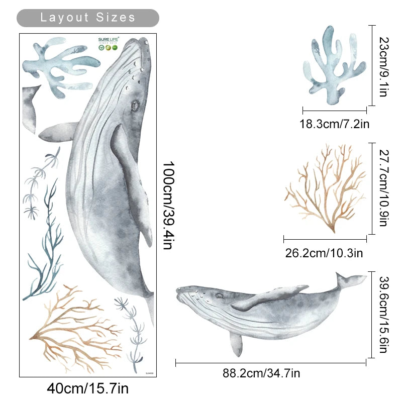Mes animaux déco - Autocollants muraux Océan