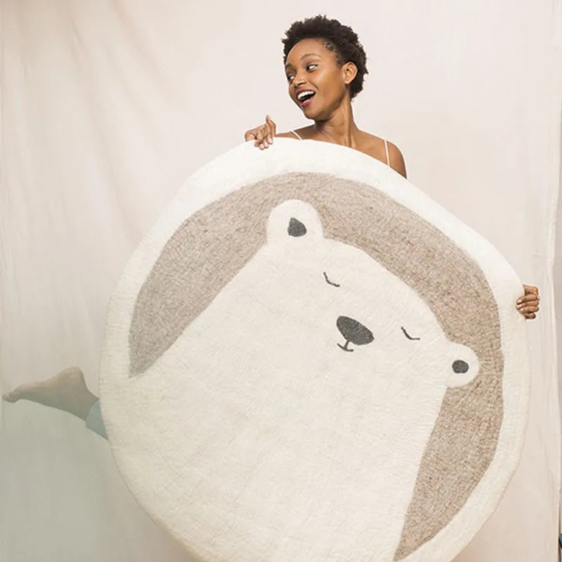 Tapis ronds animaux mignons