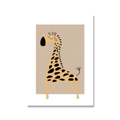 Toile Imprimée d'Animaux de Safari - Mes animaux déco