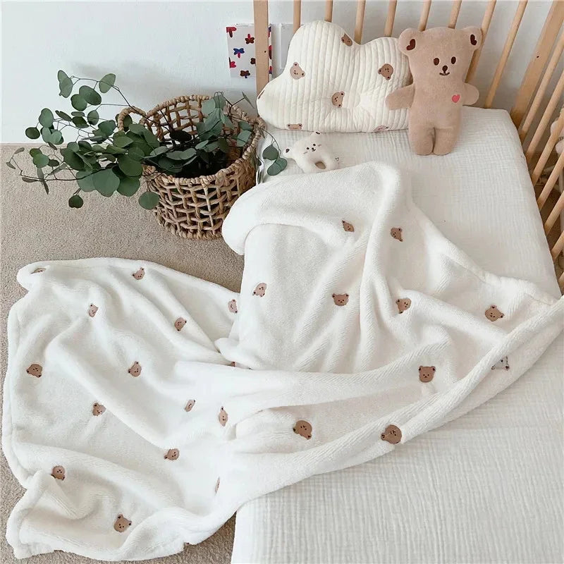 Couverture Bébé Douce en Velours de Mes animaux déco,
